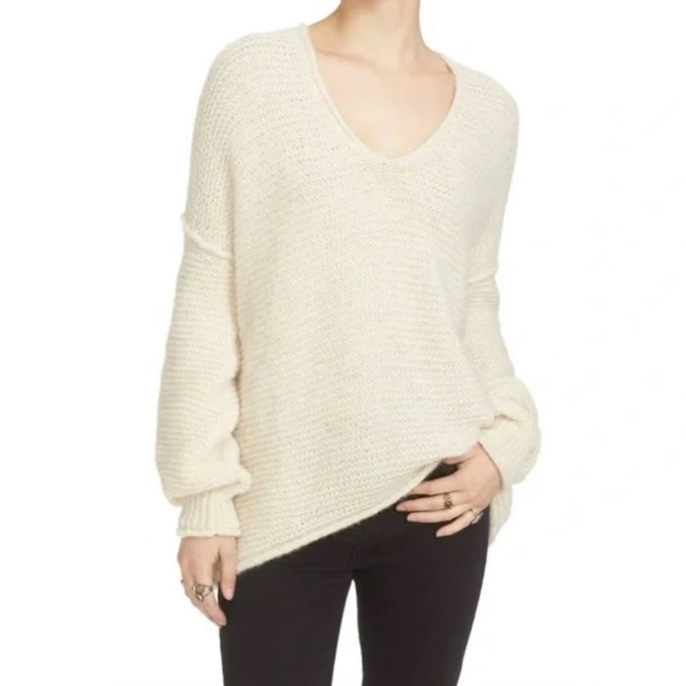 Free People “All Mine” Alpaca Blend Oversized Cable Knit Sweater